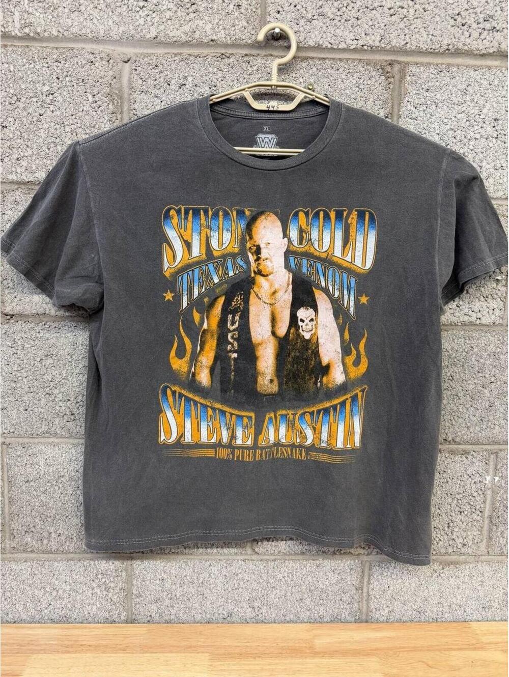 Stone Cold Steve Austin Texas Venom WWE T-Shirt XL Black